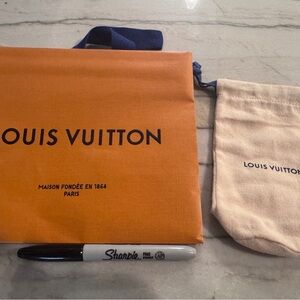 Louis Vuitton small shopping bag and Cream Perfume Pouch